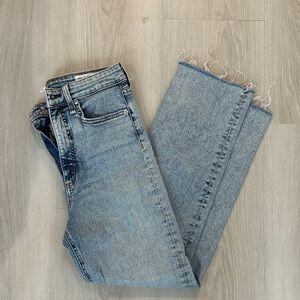 rag & bone super high rise ankle cigarette blue jeans size 27